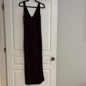 H&M Black V-Neck Sleeveless Maxi Dress